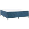 vidaXL Boxspringbettgestell Dunkelblau 160x200 cm Samt