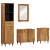 vidaXL 4-tlg. Badm&ouml;bel-Set Massivholz Mango