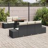 vidaXL Garten Essgruppe mit Kissen mit Kissen 6 pcs Schwarz und Creme