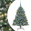 vidaXL K&uuml;nstlicher Weihnachtsbaum mit 150 LEDs mit St&auml;nder Gr&uuml;n 120 cm