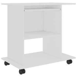 vidaXL Schreibtisch Wei&szlig; 80x50x75 cm Holzwerkstoff
