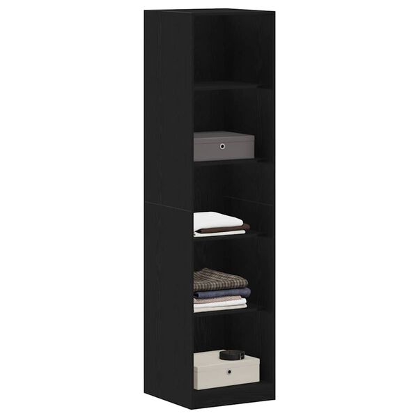 vidaXL Kleiderschrank mit Regal Schwarz Eichen-Optik 50 x 50 x 200 cm