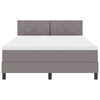 vidaXL Boxspringbett mit Matratze mit LED Taupe 160 x 200 cm Stoff