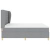 vidaXL Boxspringbett mit Matratze Dunkelgrau 90x190 cm Hellgrau Stoff