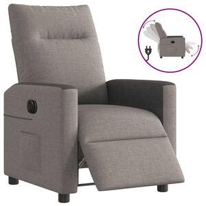 vidaXL Relaxsessel Elektrisch Taupe Stoff
