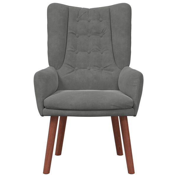 vidaXL Sessel Dunkelgrau 63 x 67 x 94 cm Samt