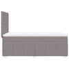 vidaXL Boxspringbett mit Matratze Taupe 90x200 cm Stoff