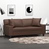 vidaXL 2-Sitzer-Sofa mit Kissen Braun 140 cm Kunstleder