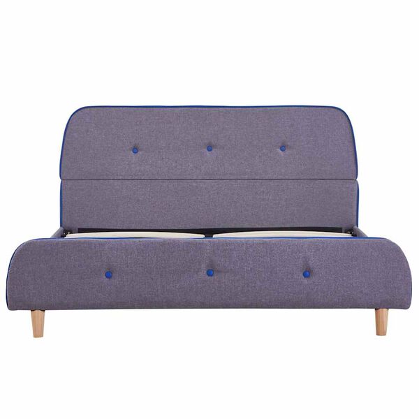 vidaXL Bettgestell ohne Matratze Hellgrau Stoff 135x190 cm