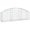 vidaXL Gabione mit Hochbogen 150x30x40/60 cm Verzinktes Eisen