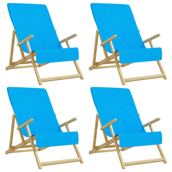 vidaXL Strandt&uuml;cher 4 Stk. T&uuml;rkis 60x135 cm Stoff 400 GSM