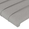 vidaXL Boxspringbett mit Matratze Hellgrau 90x190 cm Stoff