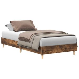 vidaXL Bettgestell ohne Matratze R&auml;uchereiche 90x190 cm Holzwerkstoff