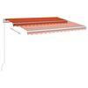 vidaXL Markise Manuell Einziehbar mit LED 300x250 cm Orange und Braun
