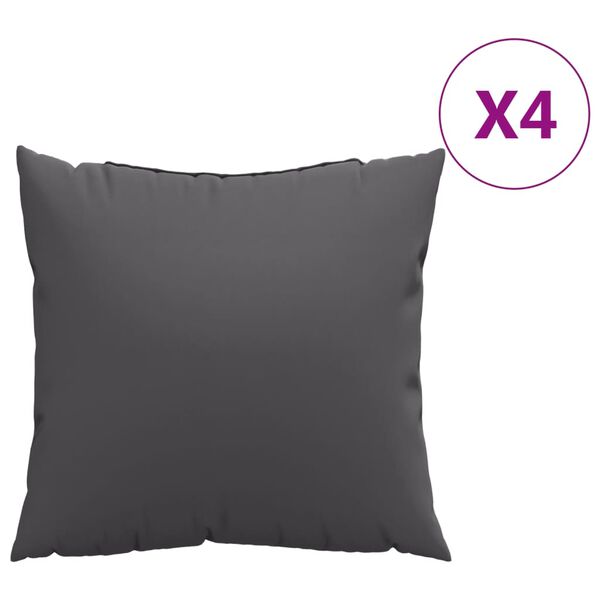 vidaXL Sofakissen 4 Stk. Anthrazit 60x60 cm Stoff