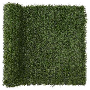 vidaXL K&uuml;nstlicher Zaun Hellgr&uuml;n 1 x 10 m PVC und Stahl