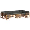 vidaXL Outdoor-Sofagarnitur 11 stk. Natur und Anthrazit