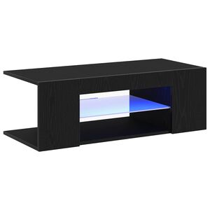 vidaXL TV-Schr&auml;nk 90 x 39 x 30 cm Schwarz Eichen-Optik Holzwerkstoff
