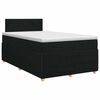vidaXL Boxspringbett mit Matratze Schwarz 120 x 190 cm Stoff