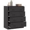 vidaXL Sideboard Schwarz 67x39x83 cm Stahl