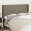 vidaXL Kopfteil mit Ohren Taupe 183x23x118/128 cm Stoff