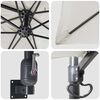 vidaXL Gartenparasol Beige und Schwarz 248,5 x 247,5 x 160 cm