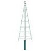 vidaXL Weihnachtsbaum-Lichterkette mit Erdspie&szlig; und Fahnenmast 180 cm