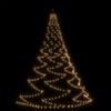 vidaXL Weihnachtsbaum an der Wand mit Metallhaken 260 LED Warmwei&szlig; 3 m