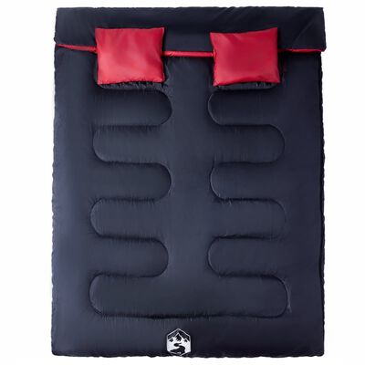 vidaXL Doppelschlafsack mit Kissen Erwachsene Camping 3-4 Jahreszeiten