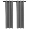 134816 vidaXL Blackout Curtains with Rings 2 pcs Grey 37"x63" Velvet (US only) - Untranslated