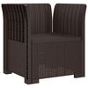 vidaXL 1-Sitzer Sessel Rattan-Look PP Braun