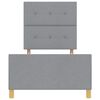 vidaXL Bettgestell mit Kopfteil Hellgrau 90 x 190 cm Stoff