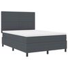 vidaXL Boxspringbett Dunkelgrau und Wei&szlig; 140 x 190 cm Cordstoff