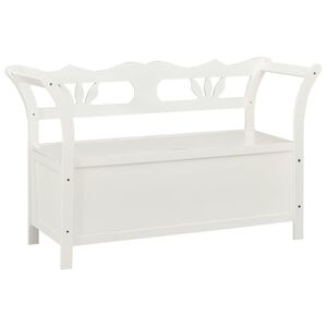 vidaXL Sitzbank Wei&szlig; 107x45x75,5 cm Massivholz Tanne