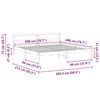 vidaXL Bettgestell mit Kopfteil Braun 200 x 200 cm Massivholz Kiefer