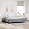 vidaXL Boxspringbett mit Matratze Hellgrau 200 x 200 cm Stoff
