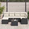 vidaXL Gartensofa-set Schwarz Poly-Rattan