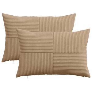 vidaXL Kissenbezug 2 pcs ALMELO Braun 30 x 50 cm Cord