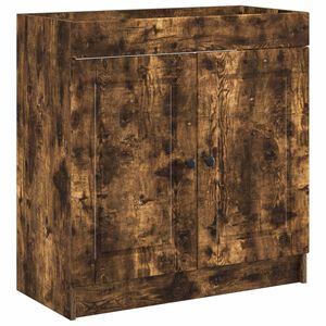 vidaXL Unter dem Waschbecken Badschrank Ger&auml;ucherte Eiche