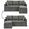 vidaXL Sofa Dunkelgrau 198 x 134 x 80 cm Samt
