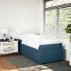 vidaXL Boxspringbett mit Matratze Dunkelblau 80x200 cm Samt