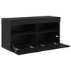 vidaXL TV-Wandschrank Schwarz Eichen-Optik 80 x 30 x 40 cm