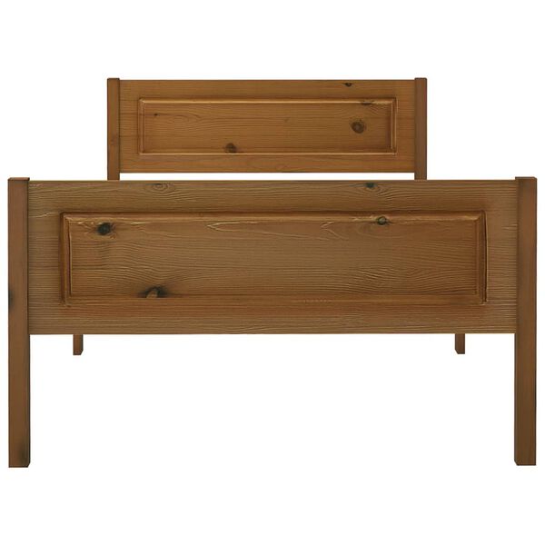 vidaXL Massivholzbett Kiefer Honigbraun 90x200 cm