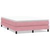 vidaXL Boxspringbett ohne Matratze Rosa 160x220 cm Samt