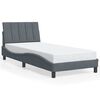 vidaXL Bettgestell ohne Matratze "Hanko" Dunkelgrau 90x200 cm Samt