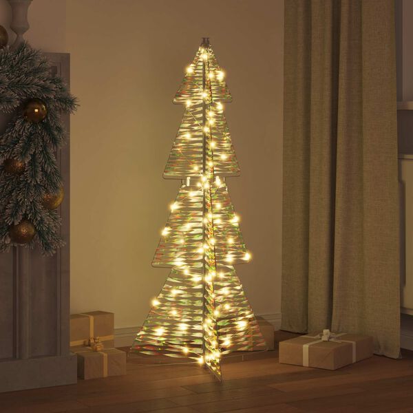 vidaXL Weihnachtsbaum mit 100 LEDs Warmes Wei&szlig; 120 cm PET