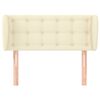 vidaXL Kopfteil mit Ohren Creme 83x23x78/88 cm Kunstleder