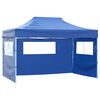 vidaXL Faltzelt Pop-Up mit 4 Seitenteilen 3x4,5 m Blau