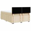 vidaXL Boxspringbett mit Matratze Creme 140x190 cm Stoff