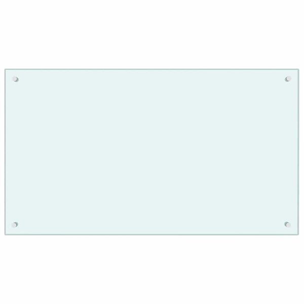 vidaXL K&uuml;chenr&uuml;ckwand 2 pcs Wei&szlig; 100 x 60 cm Geh&auml;rtetes Glas